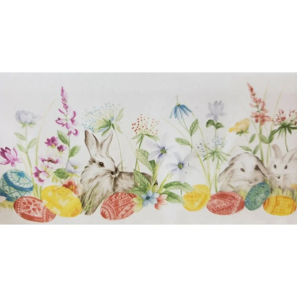 Textured Printed Fabric Tablecloth 60